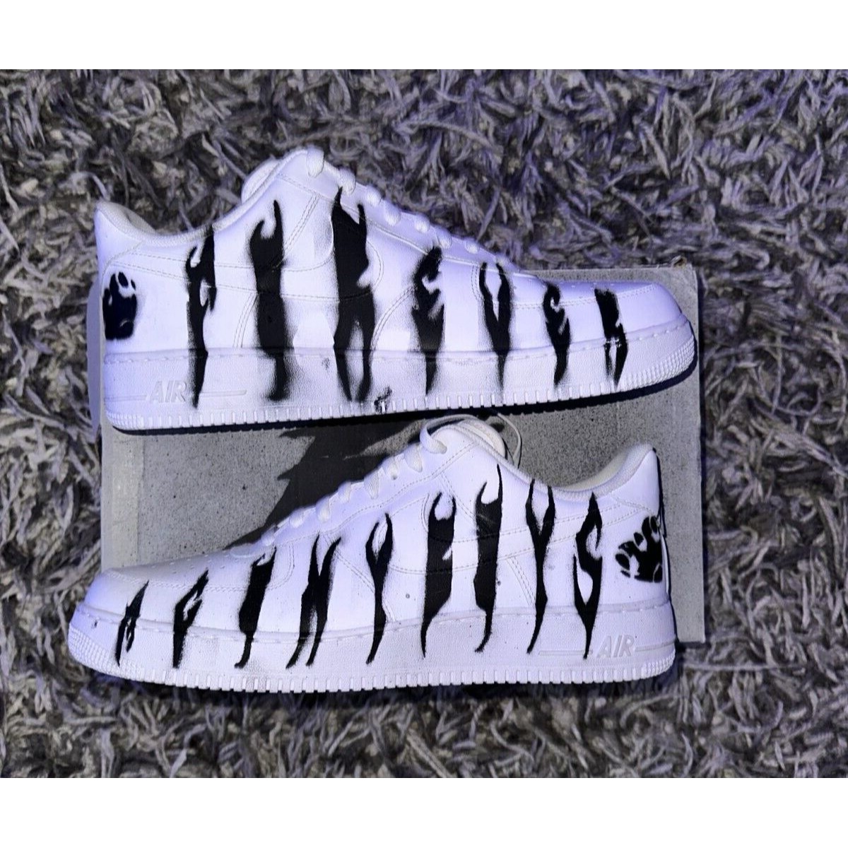 Nike Air Force 1 X Agonygoys Custom Low Knowledge Key Forever Shoes White Black